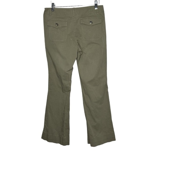 Theory Women’s Khaki Dress Pants Size 6 Hemmed Flat Front - Picture 4 of 5